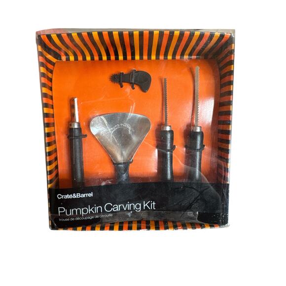 Vintage Crate & Barrel Pumpkin Carving Kit Halloween Harvest Fall - Picture 2 of 3